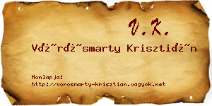 Vörösmarty Krisztián névjegykártya